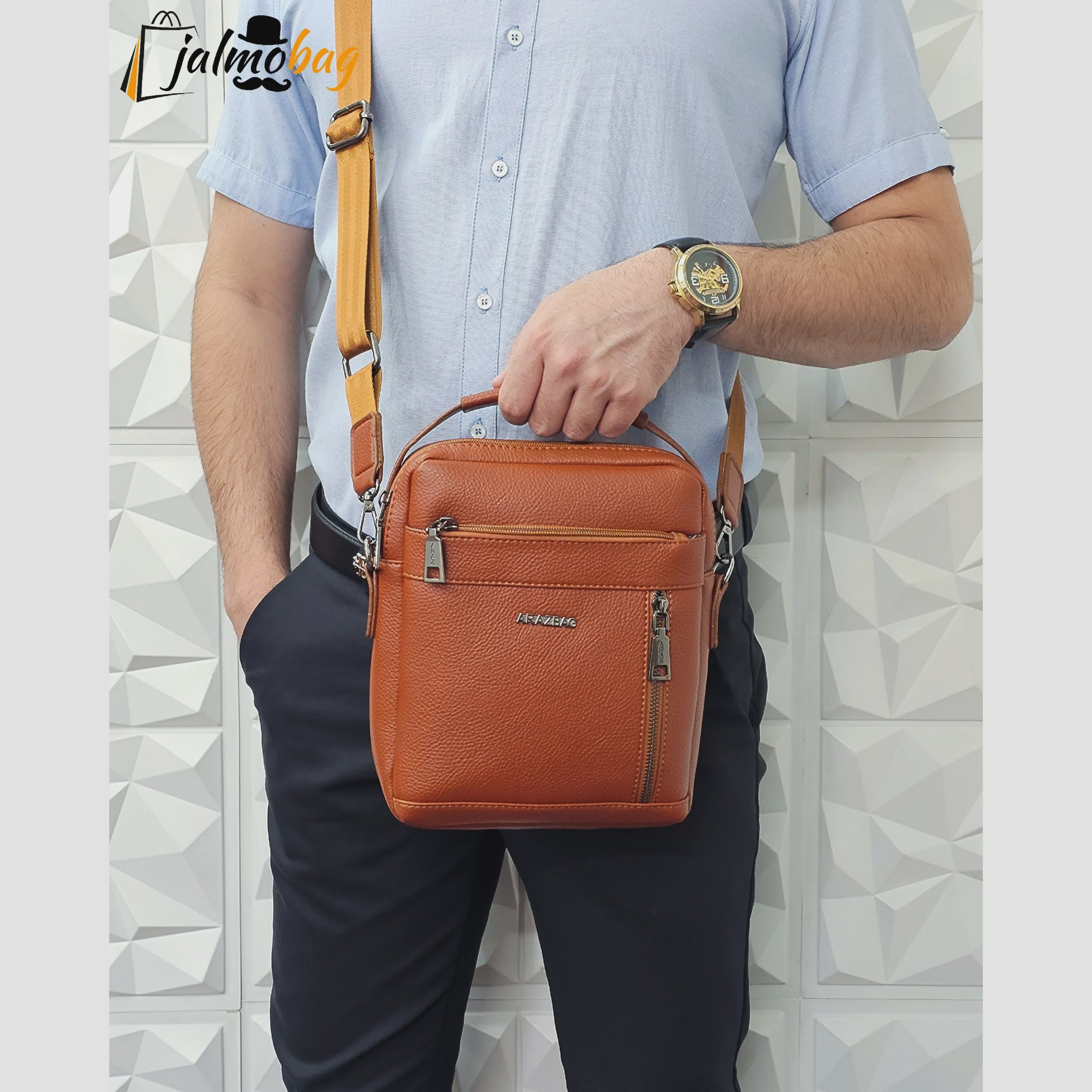 کیف دستی دوشی چرم خارجی ضد خش وارداتی