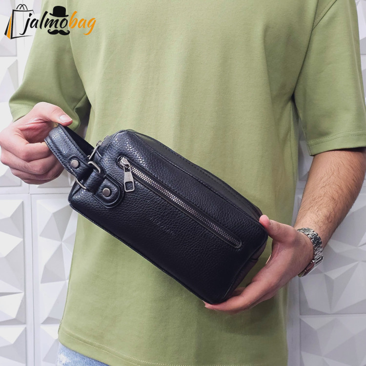 کیف دستی مردانه چرمی شوزبگ دو خانه چرم صنعتی خارجی