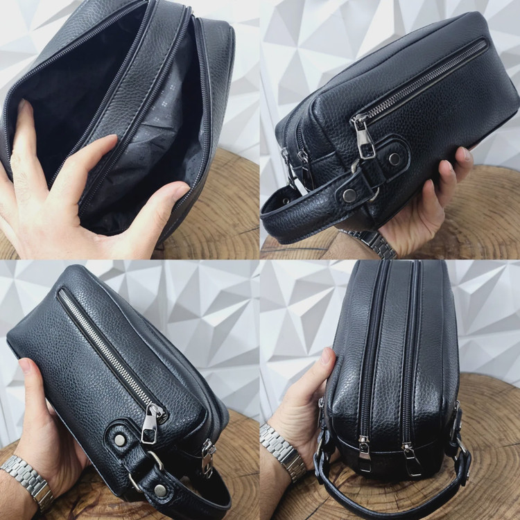 کیف دستی مردانه چرمی شوزبگ دو خانه چرم صنعتی خارجی