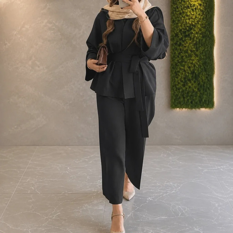کت شلوار زنانه جنس مازراتی دوخت مزونی رنگ بندی متنوع