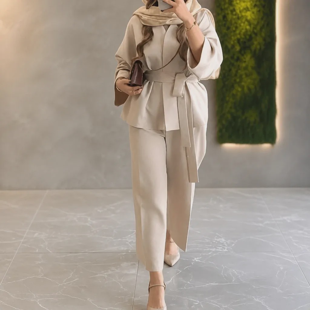 کت شلوار زنانه جنس مازراتی دوخت مزونی رنگ بندی متنوع