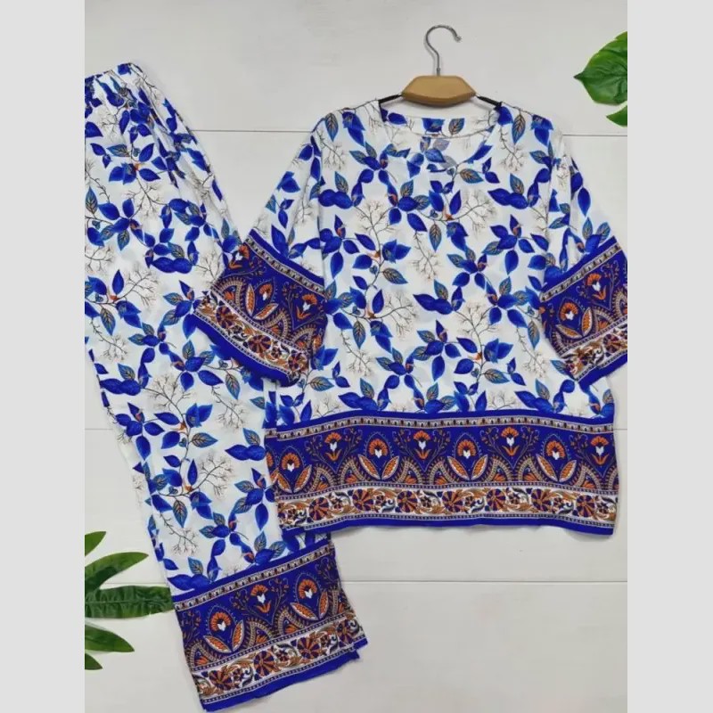 بلوز و شلوار نخی شیوان 7594