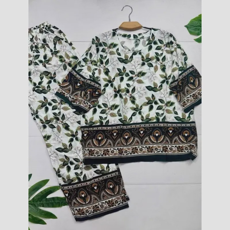 بلوز و شلوار نخی شیوان 7594