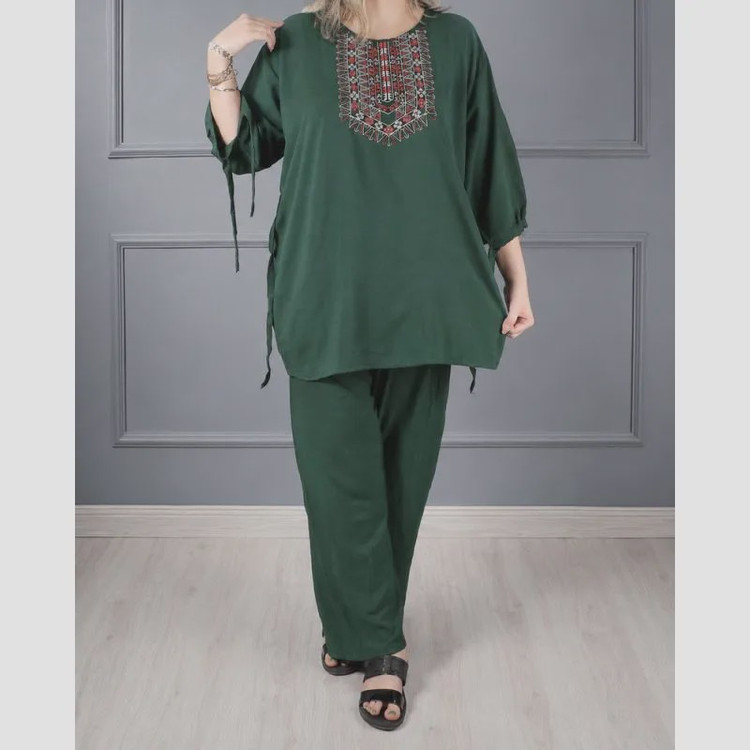 بلوز شلوار زنانه طرح آیدا فری سایز