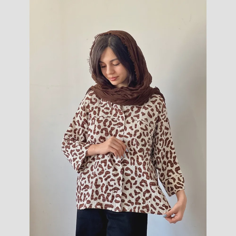 شومیز زنانه کریشه نخ تابستانه خنک فری سایز