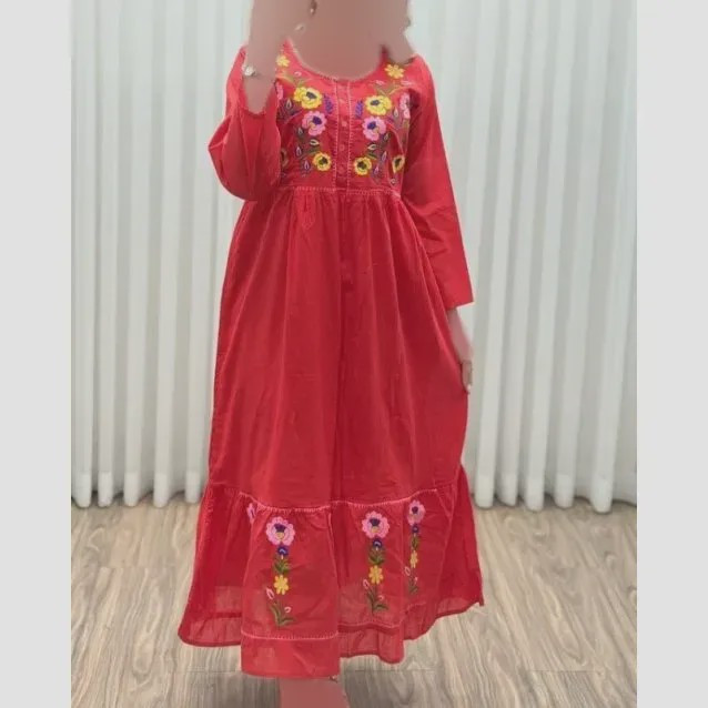 پیراهن گلدوزی هندی بلند SH7581