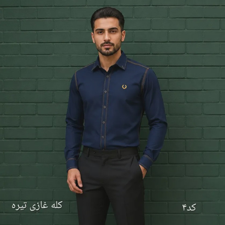 پیراهن مردانه بنگال کشی اندامی آستین بلند در رنگبندی متنوع