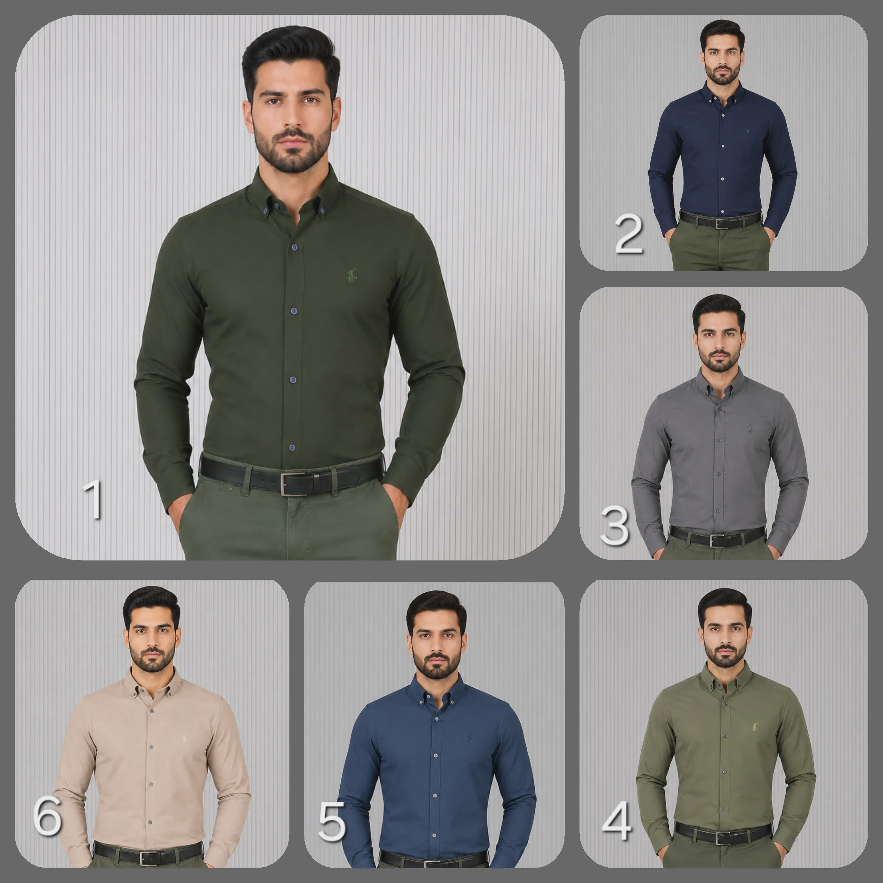 پیراهن مردانه آستین بلند جنس بنگال قواره اندامی ساده