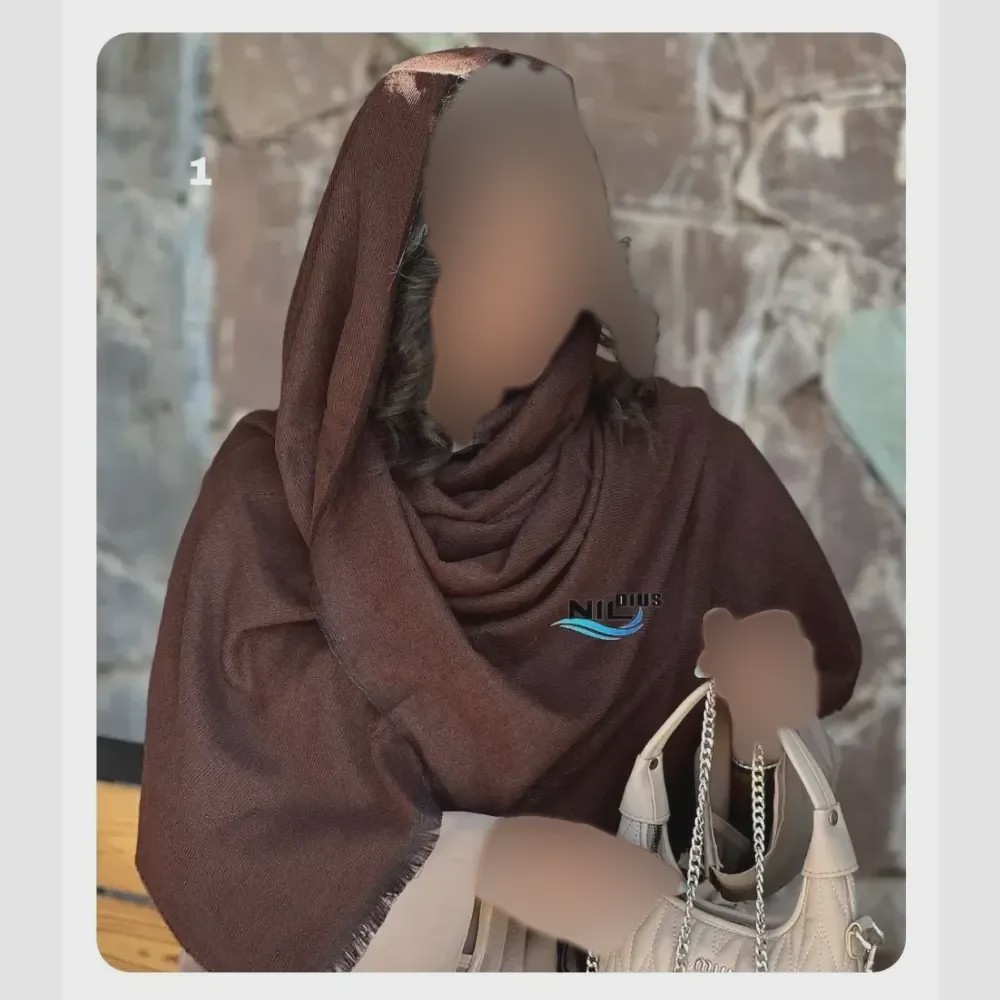 شال نخی دور ریش برشکا قواره 190 در 75 سانت