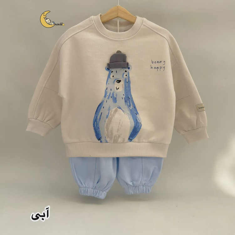 ست دورس و شلوار توکرکی زمستانی بچگانه طرح سیمپسون مناسب 18 ماه تا 4 سال
