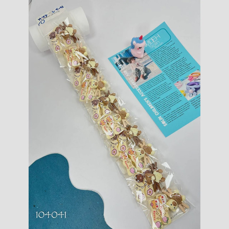پک سه عددی گیره انبری دخترانه طرح فانتزی و رنگی