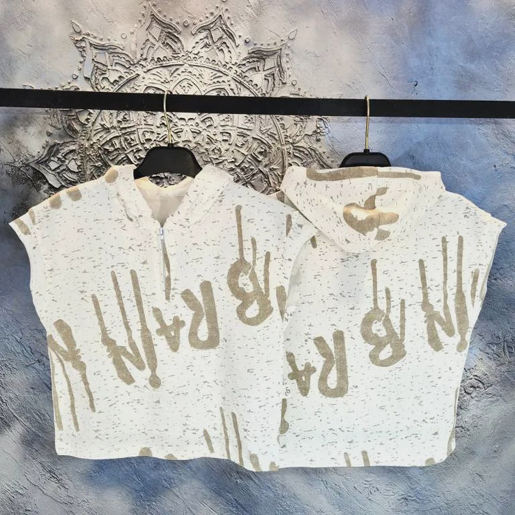 وست کلاهدار بچگانه و زنانه نخ پنبه ترک تابستانه سایز 3 تا 14 سال