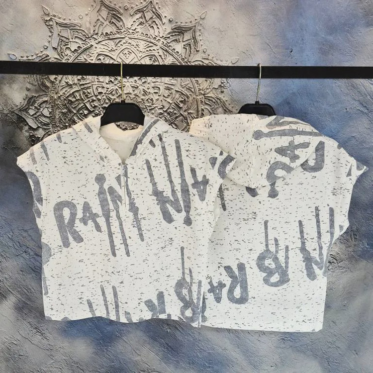 وست کلاهدار بچگانه و زنانه نخ پنبه ترک تابستانه سایز 3 تا 14 سال