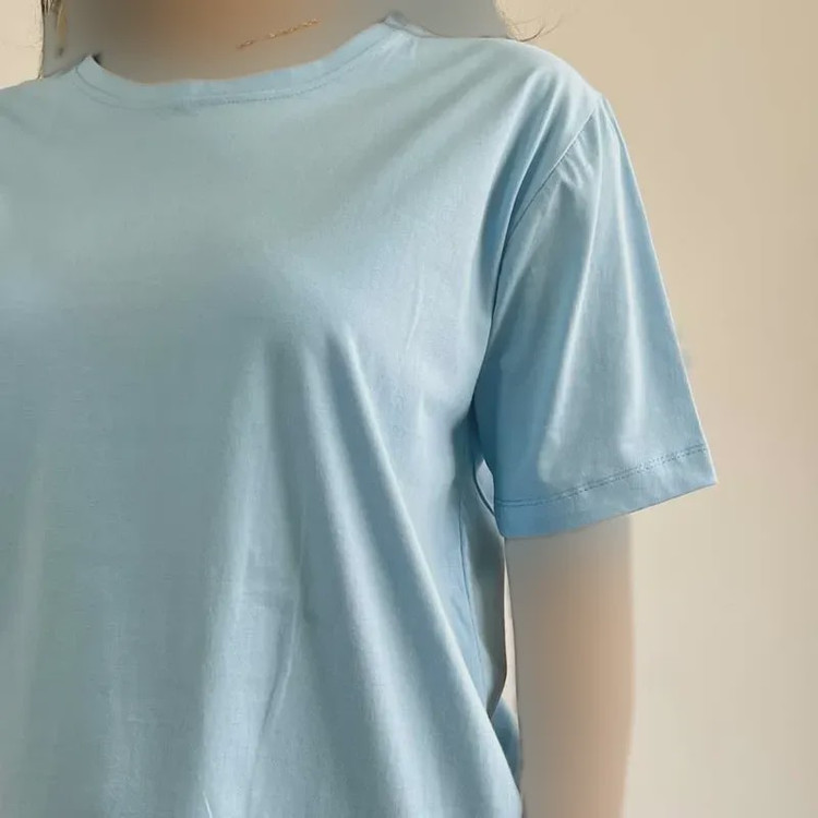 تیشرت بیسیک نخ پنبه زنانه مدل 1134 رنگبندی متنوع سایز 36 تا 48