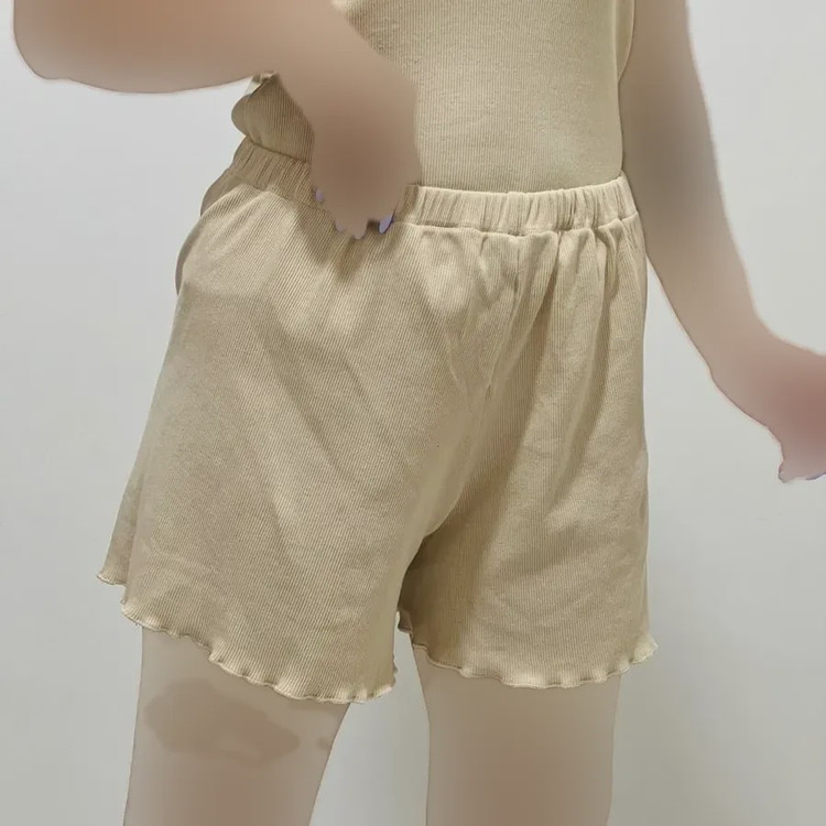 شورتک کبریتی زنانه کد 1190 طرح عروسکی فانتزی کمر کشی پنبه ای نرم