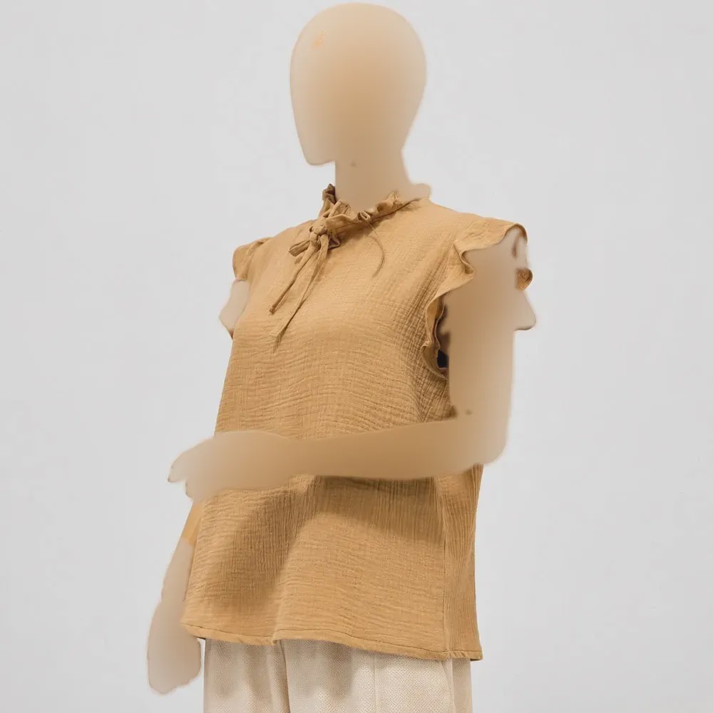 تاپ زنانه دبل فیس کد 1430 جنس وال قد 55 سانتیمتر