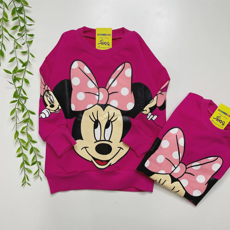 تونیک دخترانه طرح میکی موس جنس دورس