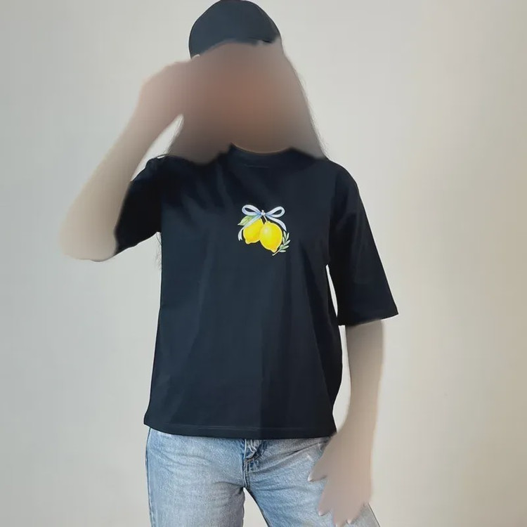 تیشرت نخ پنبه لیمو فری سایز