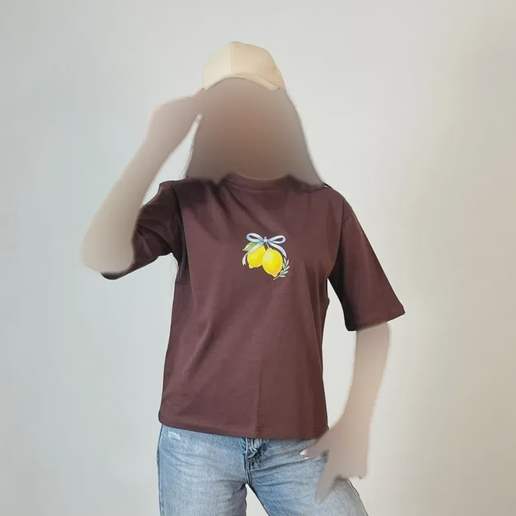 تیشرت نخ پنبه لیمو فری سایز