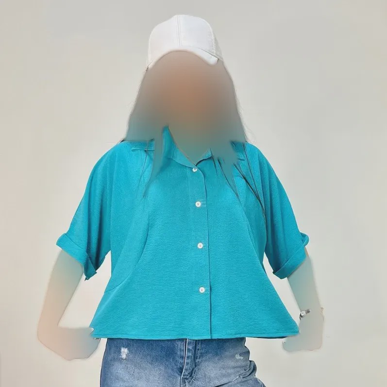 شومیز زنانه آستین کیمونو جنس ینزی خنک تابستانی رنگبندی پاستیلی