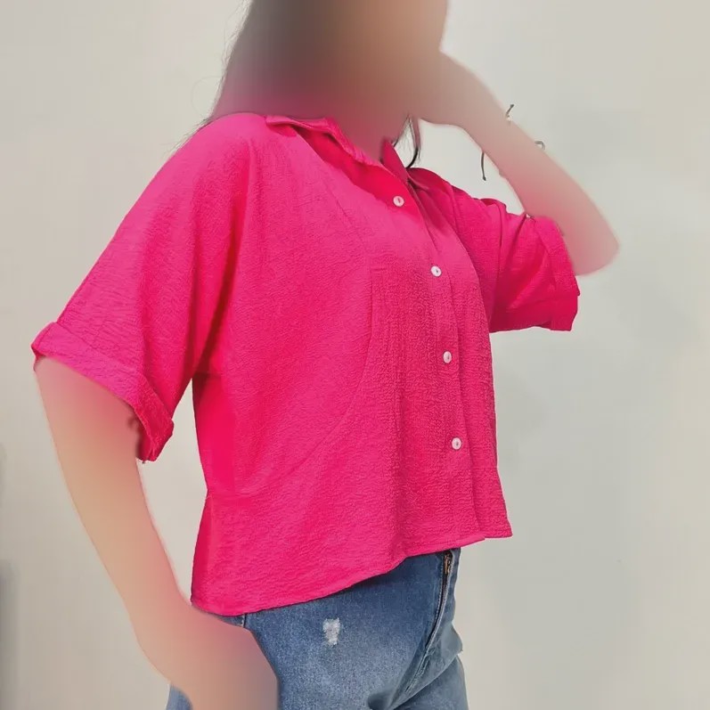 شومیز زنانه آستین کیمونو جنس ینزی خنک تابستانی رنگبندی پاستیلی