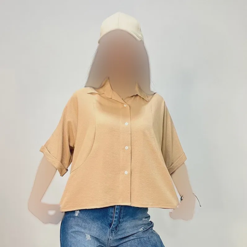شومیز زنانه آستین کیمونو جنس ینزی خنک تابستانی رنگبندی پاستیلی