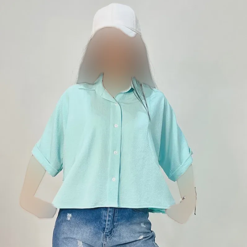 شومیز زنانه آستین کیمونو جنس ینزی خنک تابستانی رنگبندی پاستیلی