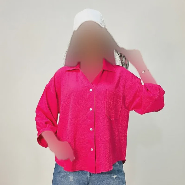 شومیز آستین سه ربع زنانه جنس ینزی خنک تابستانی