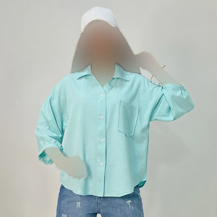 شومیز آستین سه ربع زنانه جنس ینزی خنک تابستانی