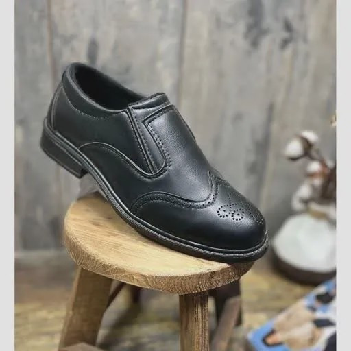 کفش مردانه رسمی هشترک کشی چرم راحتی روزمره با طراحی کلاسیک