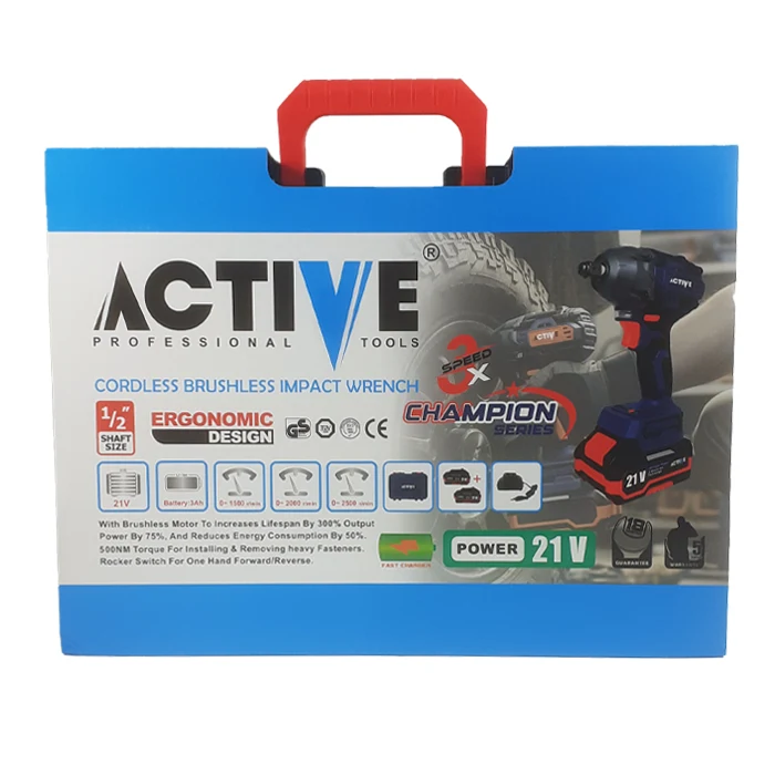 بکس شارژی براشلس اکتیو 21 ولت مدل AC-7826CH دو باتری