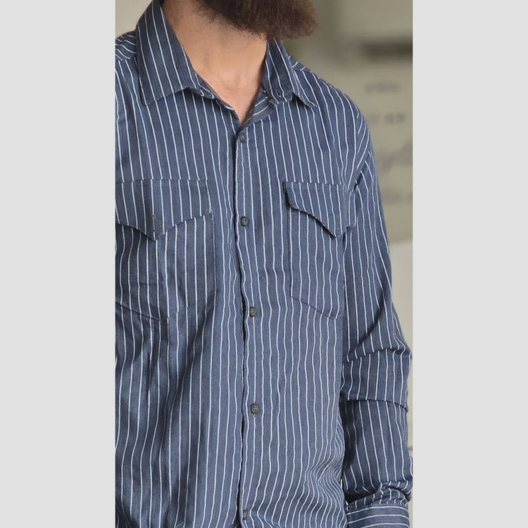 پیراهن لی کاغذی آستین بلند مردانه طرح دیپلمات تمام کش سایز M تا XXL