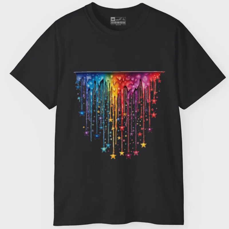تیشرت آستین کوتاه مردانه پاد آفرین کد 1829 طرح چاپ نخ پلی استر