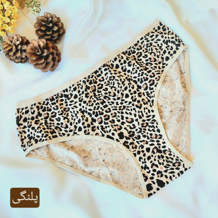 شورت زنانه نخی قواره دار طرح ترک برند ال کیم سایز بزرگ 3XL رنگ کرمی