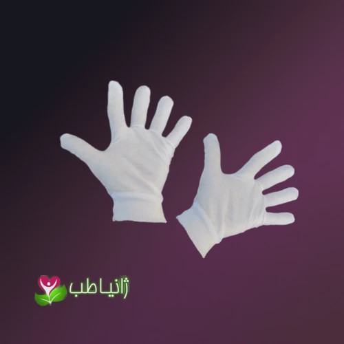 دستکش نخی ژانیاطب صد در صد گیاهی ضد بو و عرق مناسب پوست و عفونت