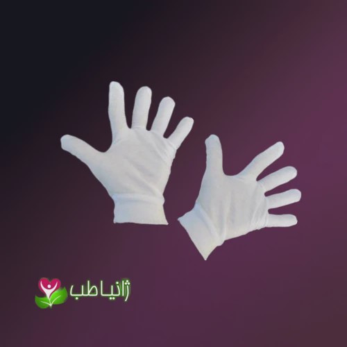 دستکش نخی ژانیاطب صد در صد گیاهی ضد بو و عرق مناسب پوست و عفونت