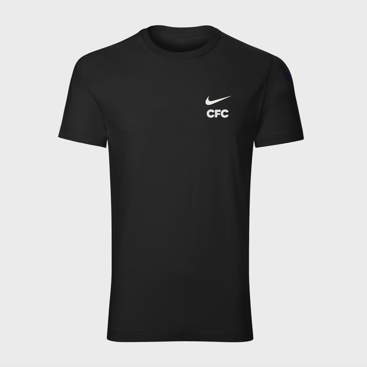 تیشرت آستین کوتاه مردانه طرح CFC مدل Y 9799 مشکی یقه گرد مناسب چهار فصل