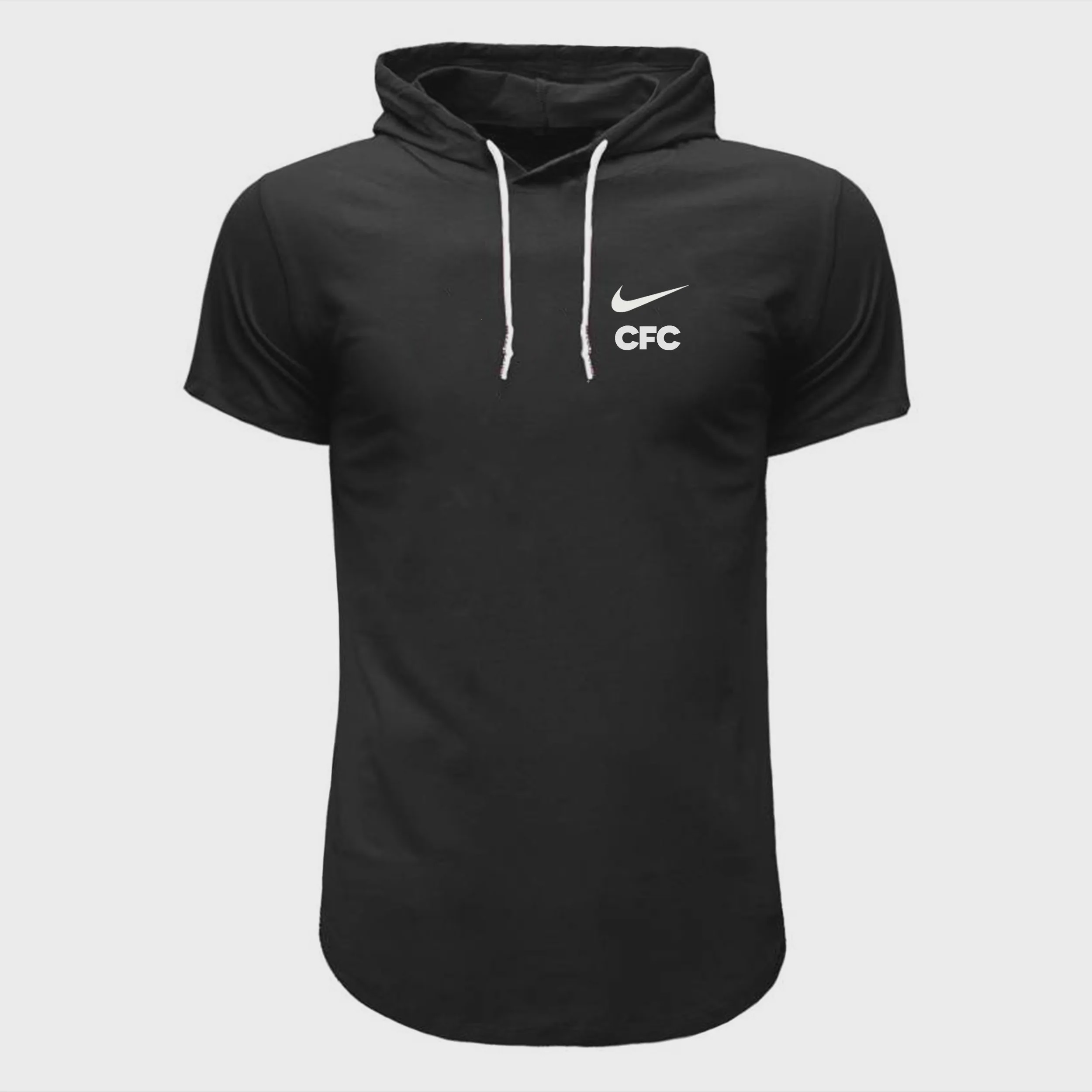 تیشرت کلاه دار مردانه طرح CFC مدل p 90789 مناسب چهار فصل با لوگوی پرس حرارتی