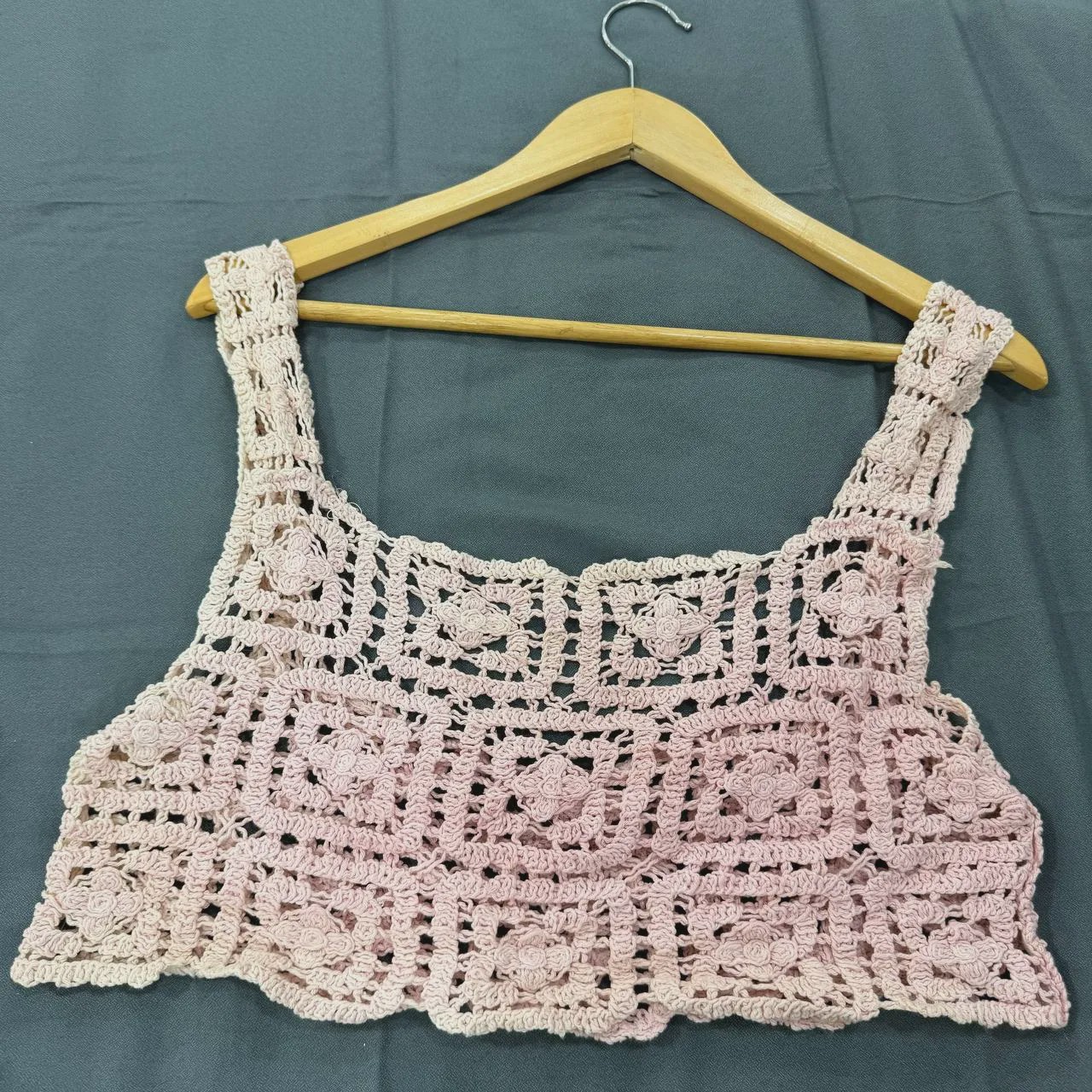 تاپ قلاب بافی فری سایز زنانه کد 1047 مناسب تا سایز 42 تن خور شیک