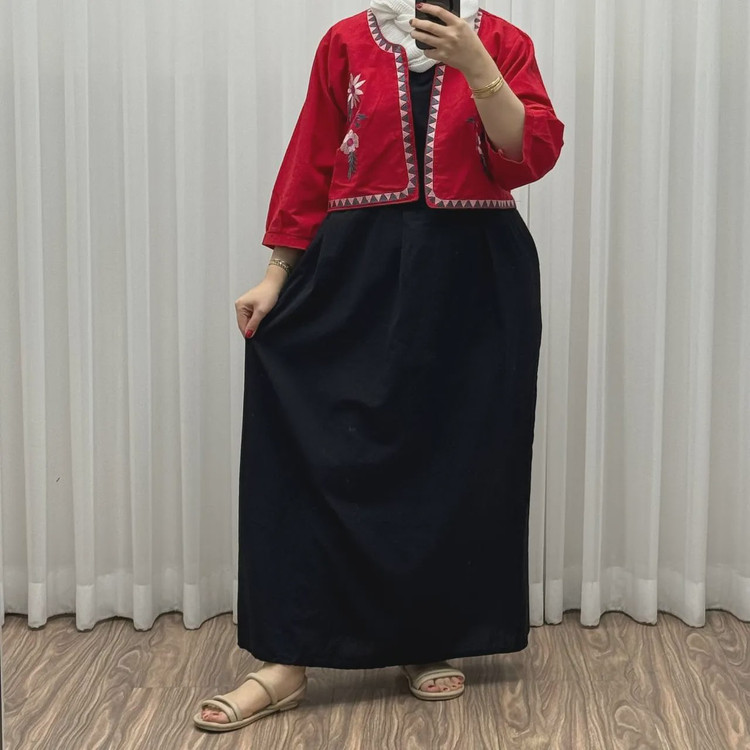 کت سارافون لینن مدل یولیا فری سایز زنانه مناسب تا سایز 48 چهارفصل شیک و راحت