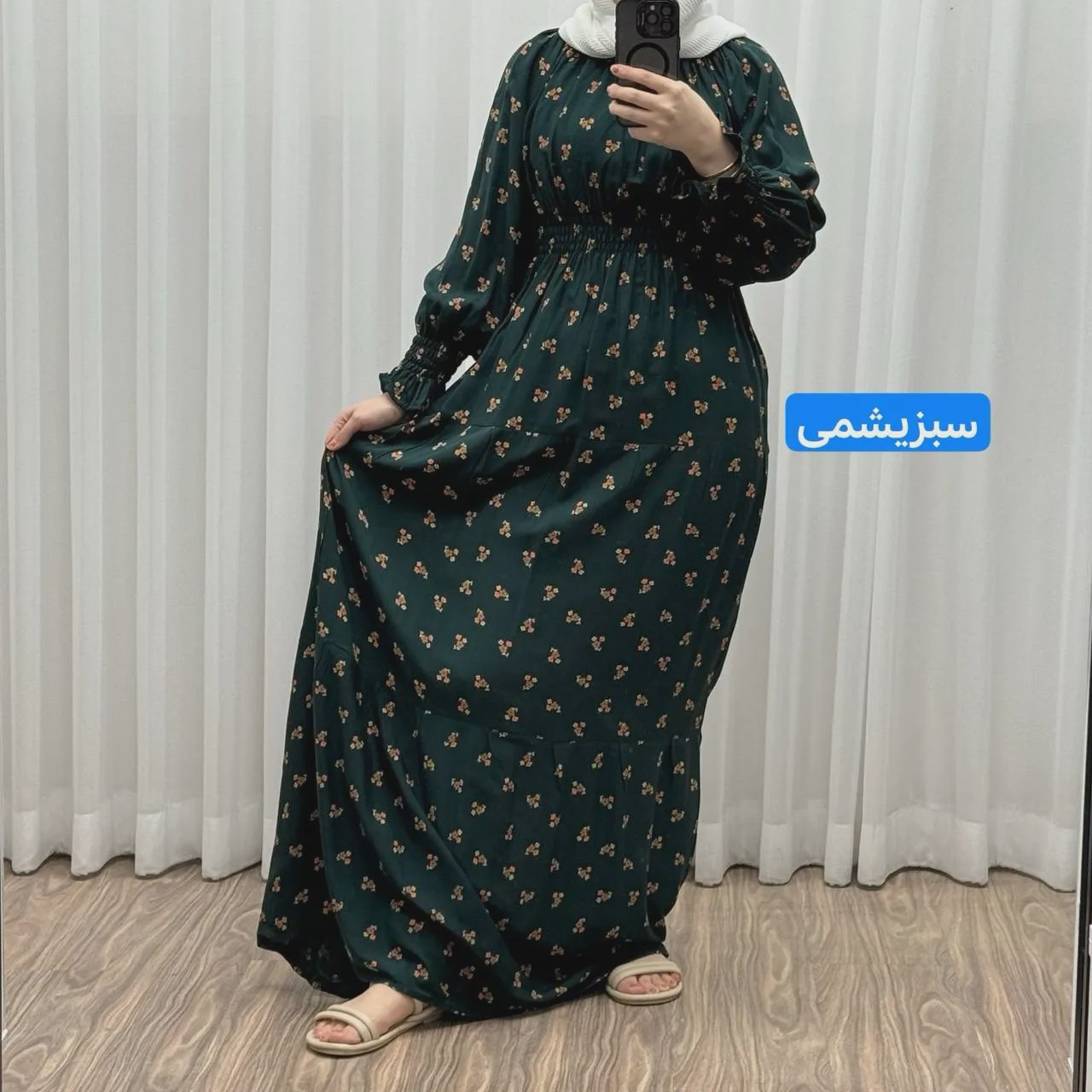 پیراهن ساحلی نخی گلریز زنانه فری سایز تا 50 بدون رنگ رفت سایه دهی ندارد