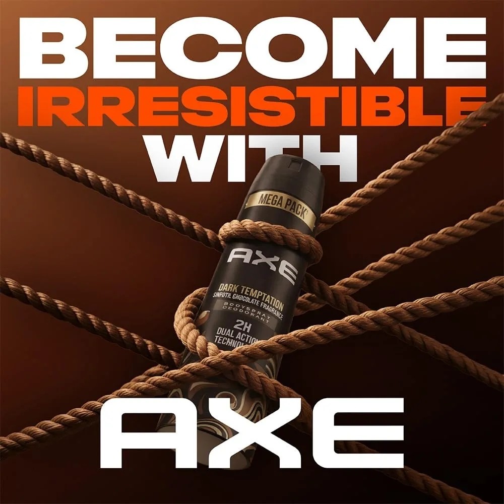 دئودورانت 72 ساعته بدون رنگ و پارابن مردانه برند Axe رایحه های کهربا و فلفل با پایه نرم و شکلاتی