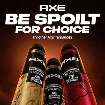 دئودورانت 72 ساعته بدون رنگ و پارابن مردانه برند Axe رایحه های کهربا و فلفل با پایه نرم و شکلاتی