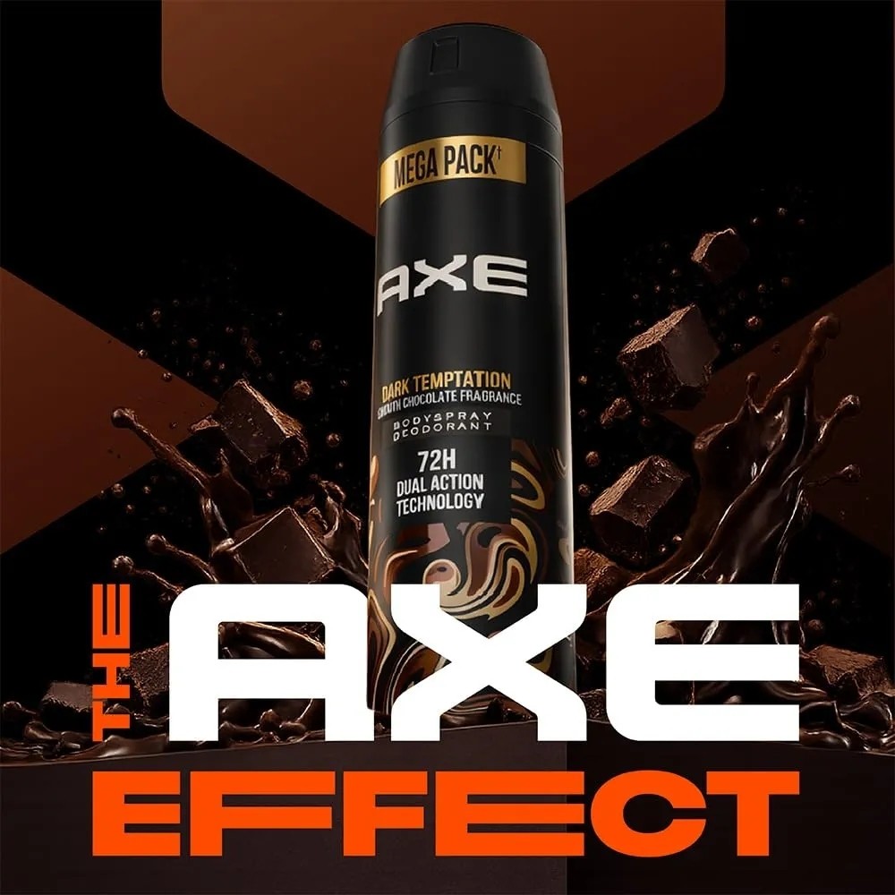 دئودورانت 72 ساعته بدون رنگ و پارابن مردانه برند Axe رایحه های کهربا و فلفل با پایه نرم و شکلاتی