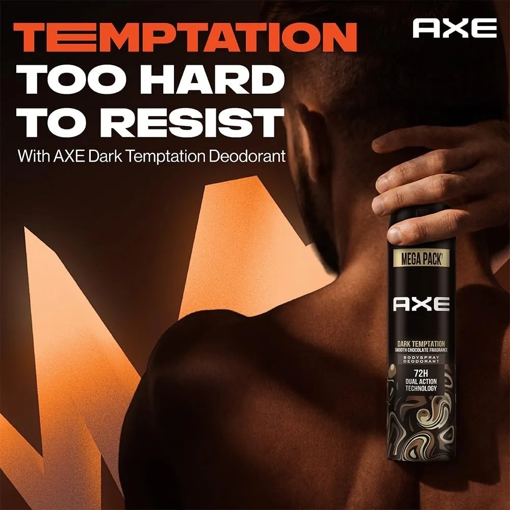 دئودورانت 72 ساعته بدون رنگ و پارابن مردانه برند Axe رایحه های کهربا و فلفل با پایه نرم و شکلاتی