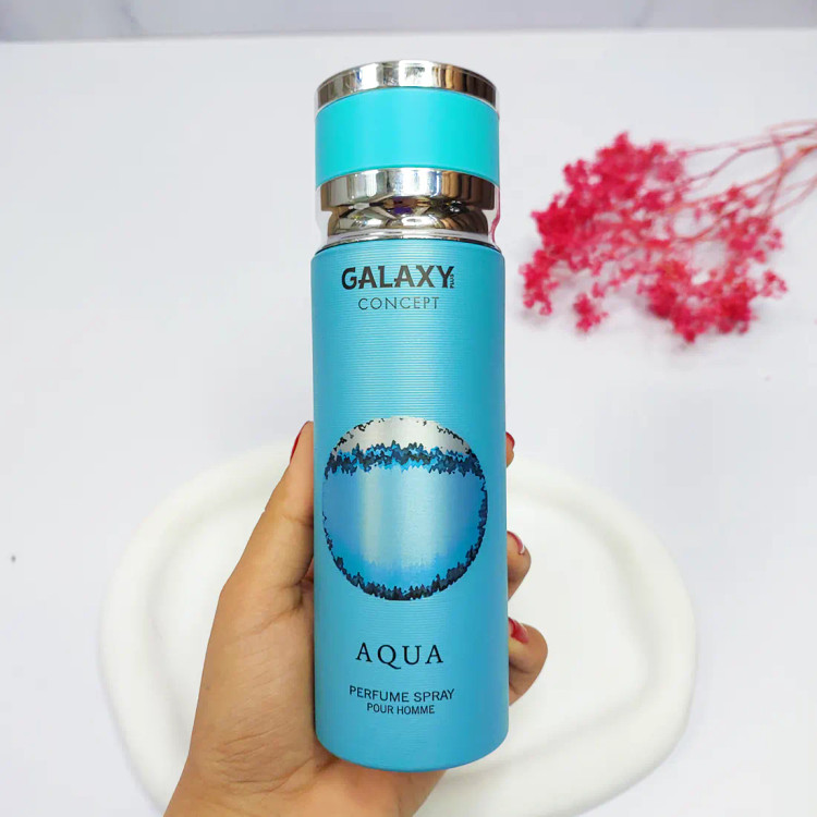 اسپری خوشبو کننده بدن مردانه گلکسی مدل AQUA حجم 200 میلی لیتر