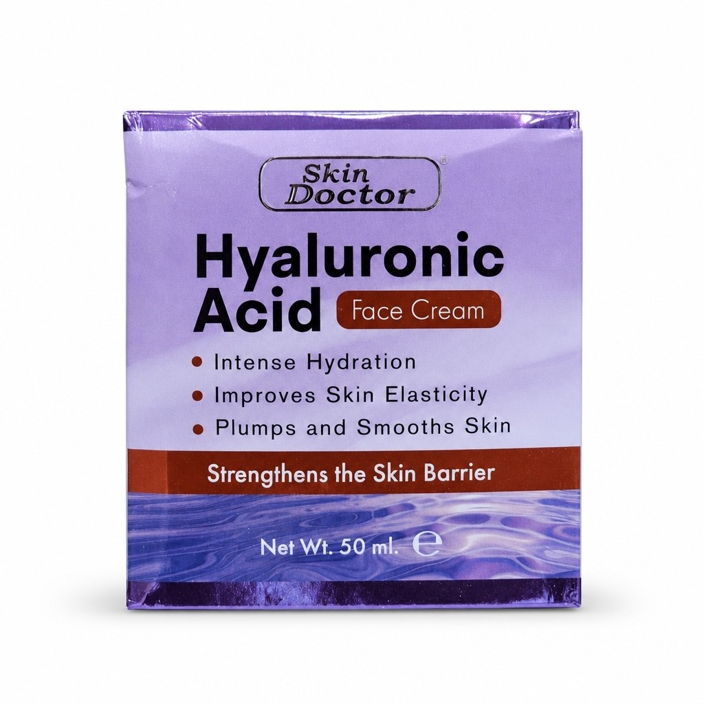 کرم هیالورونیک اسید دکتر اسکین اورجینال حجم 50 میل آبرسان قوی و نرم کننده و تقویت سد دفاعی پوست صورت ساخت تایلند