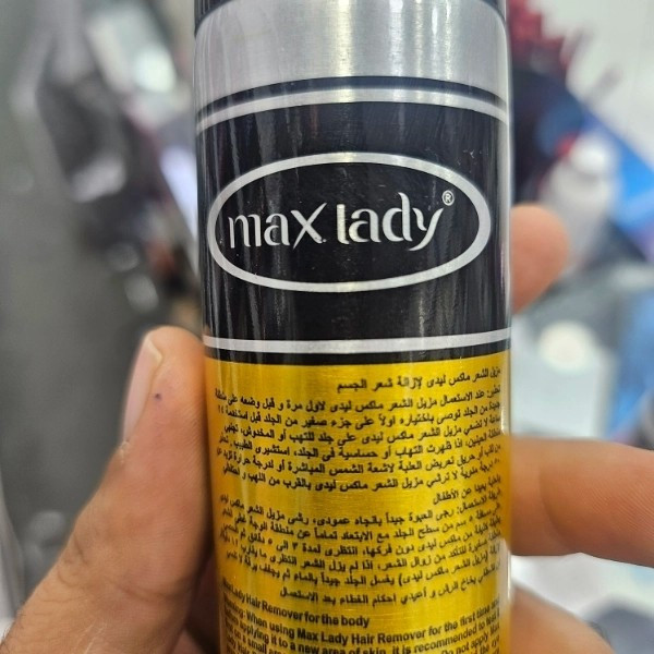 اسپری موبر بدن مکس لیدی هندی حجم 150 میل رایحه لیمو مناسب برای حذف موهای زائد بدن استفاده آسان و سریع