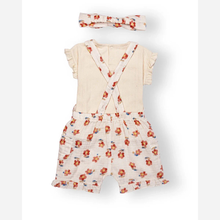 ست دوبنده و تیشرت دخترانه با تل طرح ژابیز