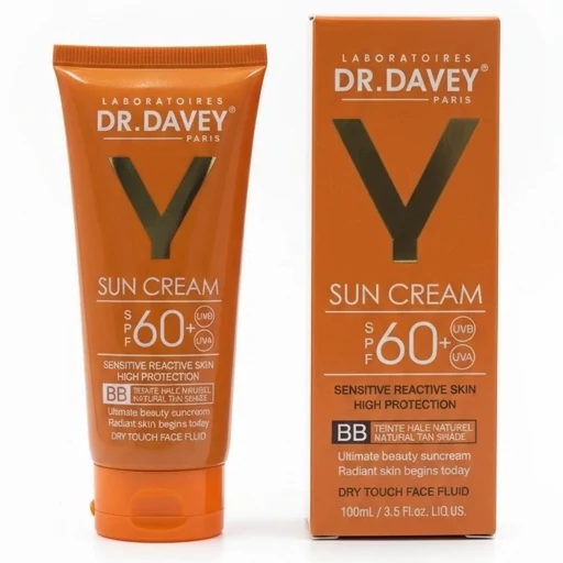 ضد آفتاب BB دکتر دیوی SPF60 100ml ضد لک و ضد پیری بافت سبک فاقد چربی رنگ نچرال مناسب پوست حساس